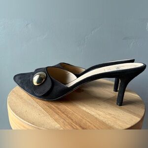 Almafi Kitten Black Heels ~ Size 9.5